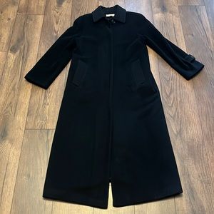 Katherine Kelly cashmere & wool black long coat